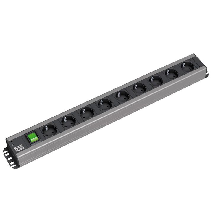 Actual product image Bachmann HANDWERKER power strip, 9-way, with switch (9 x, CEE 7/3, 2 m)