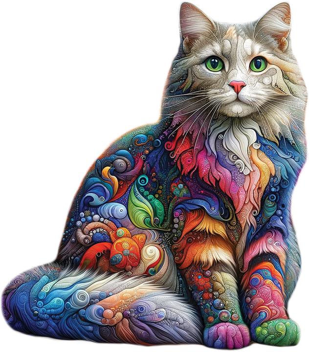 Image du produit WoodenCity Puzzle Holz M Soft Cat (150 pièces)