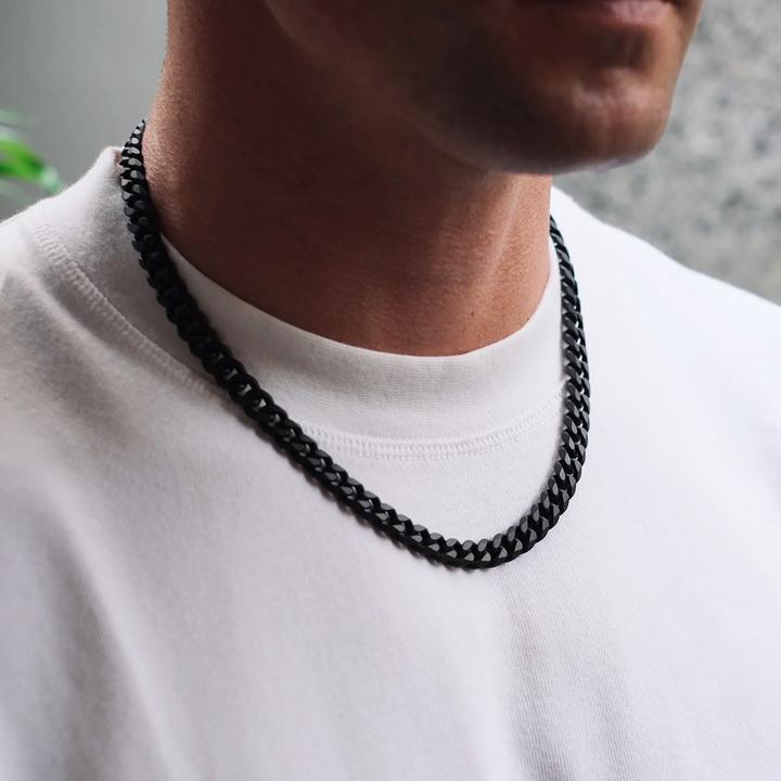 Produktbild K12 - Black Cuban Chain - 8 mm (Chirurgenstahl 316L)