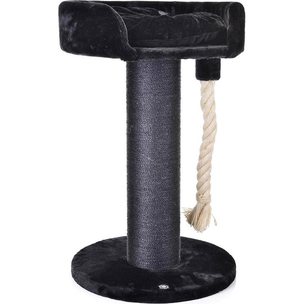 CanadianCat Kratzbaum Lounge Ontario 1, Schwarz (100 cm, Schwarz), Katzenbaum