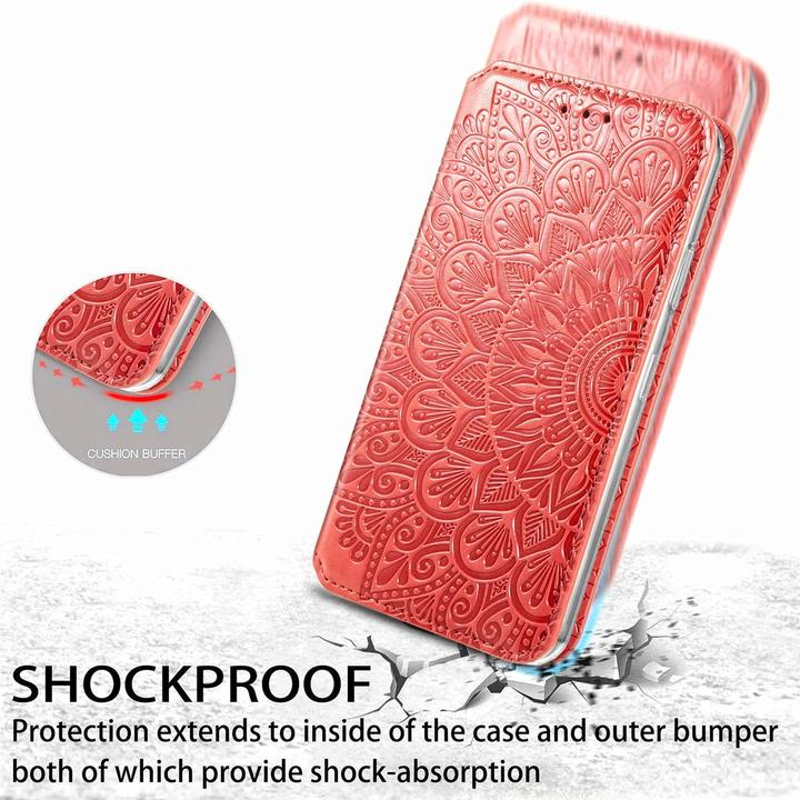Produktbild König Design Hülle Handy Schutz für Samsung Galaxy S20 FE Case Flip Cover Tasche Etuis Rot (Samsung Galaxy S20 FE)