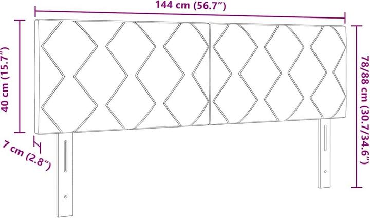 Produktbild VidaXL LED Kopfteil (120 x 120 x 120 cm)