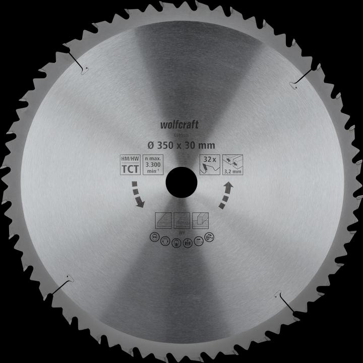 wolfcraft Lame de scie circulaire pour scie sur table CT, série marron