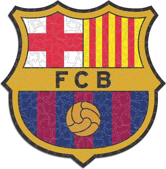 Actual product image Iconic FC Barcelona - Logo - Wooden Puzzle Size M (270 pieces) (270 pieces)