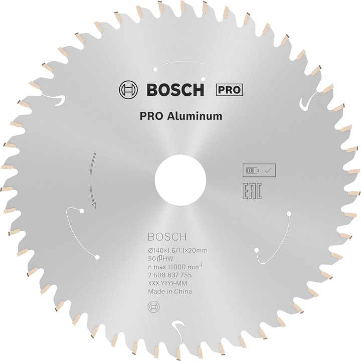 Actual product image Bosch Professional Zubehör PRO Aluminium cordless circular saw blade, 140 x 1.6 x 20 mm