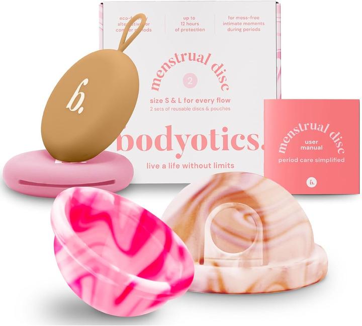 Bodyotics Set di dischi mestruali riutilizzabili (S, L)