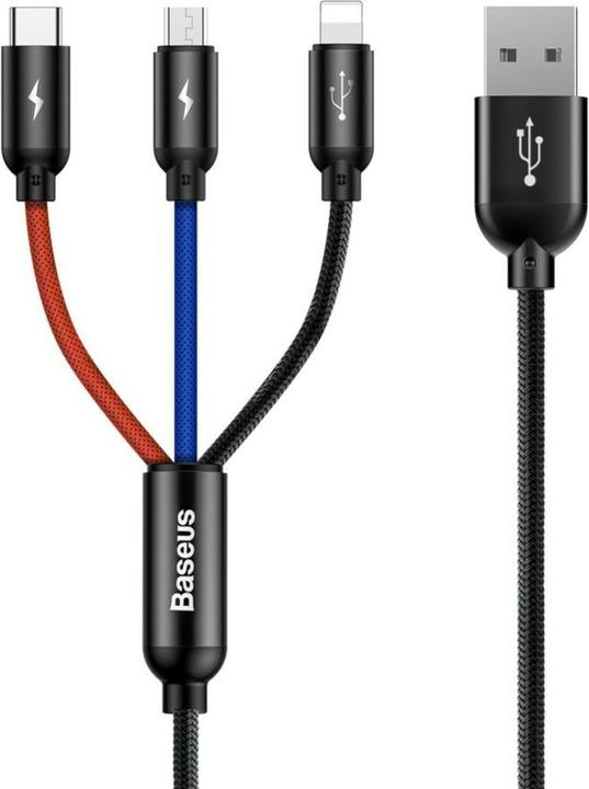 Baseus Three Primary Colors 3-in-1 (1.20 m, USB 2.0)