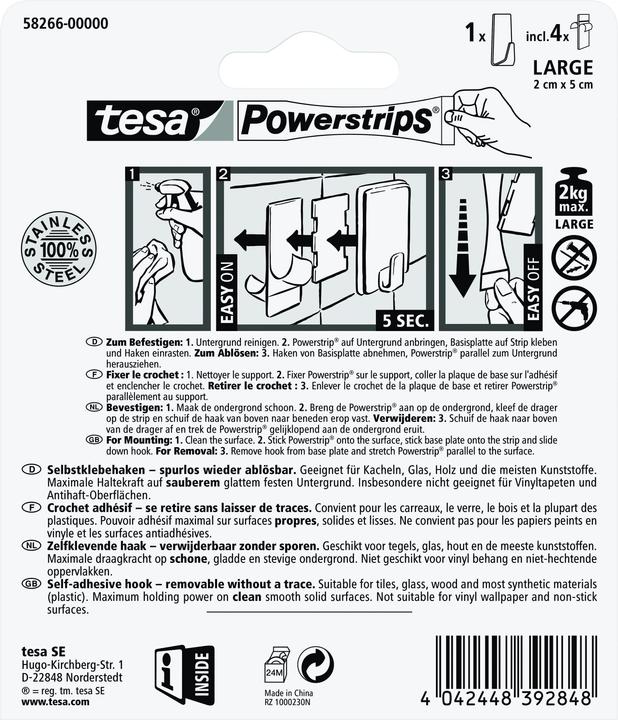 Immagine prodotto tesa Ganci Powerstrips GRANDI in metallo