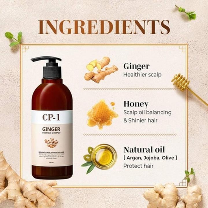 Produktbild CP-1 Ginger Purifying Shampoo 500ml Revitalizing Strengthening Care Ginger Root Damaged Hair Follicl (500 ml, Flüssiges Shampoo)
