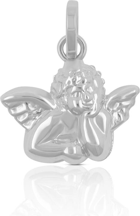 Immagine prodotto Muau Ciondolo angelo oro bianco 750, 16x13 mm (Oro bianco 750/18 carati)