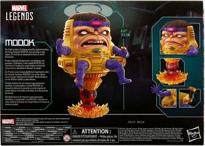 Immagine prodotto Hasbro M.O.D.O.K. della serie Marvel Legends Avengers alto 15 cm. e 4 accessori per i fan dai 4 anni in su