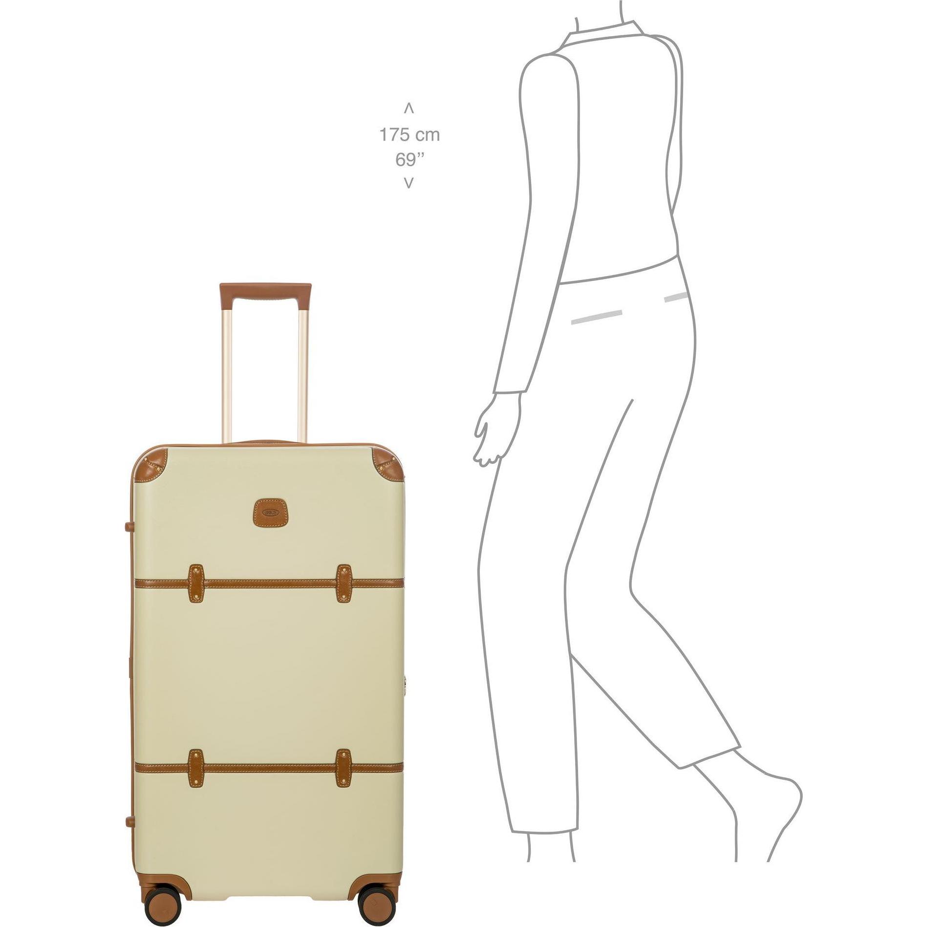 Brics, Koffer, Bellagio 4 Rollen Trolley 80 cm, Beige, (135 l, XL (ab 115l))