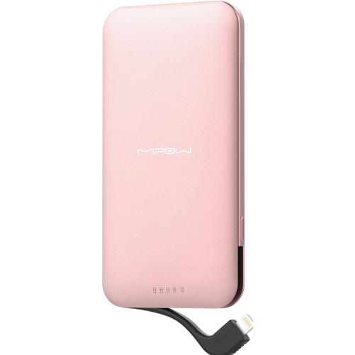 Thumbnail - MiPow Power Cube 5000 slim rosegold, lightning (5000 mAh), Powerbank, Rosa