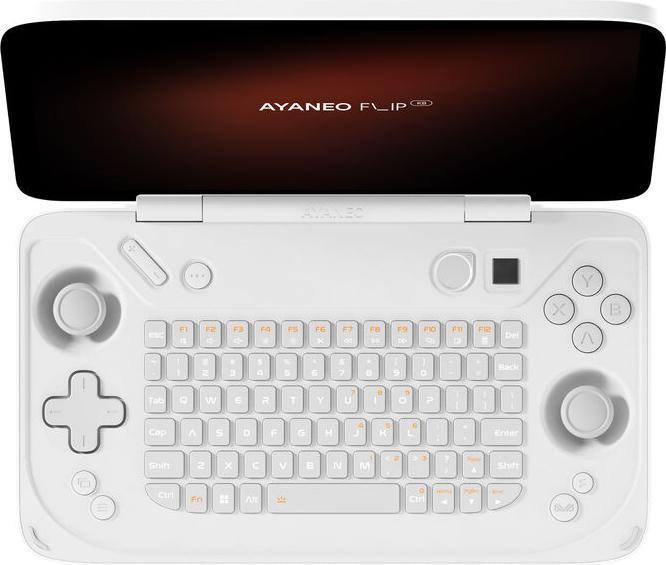 Ayaneo Flip KB Handheld Konsole, AMD Ryzen 8840U, 16 GB LPDDR5X, 512 GB SSD - Milky White