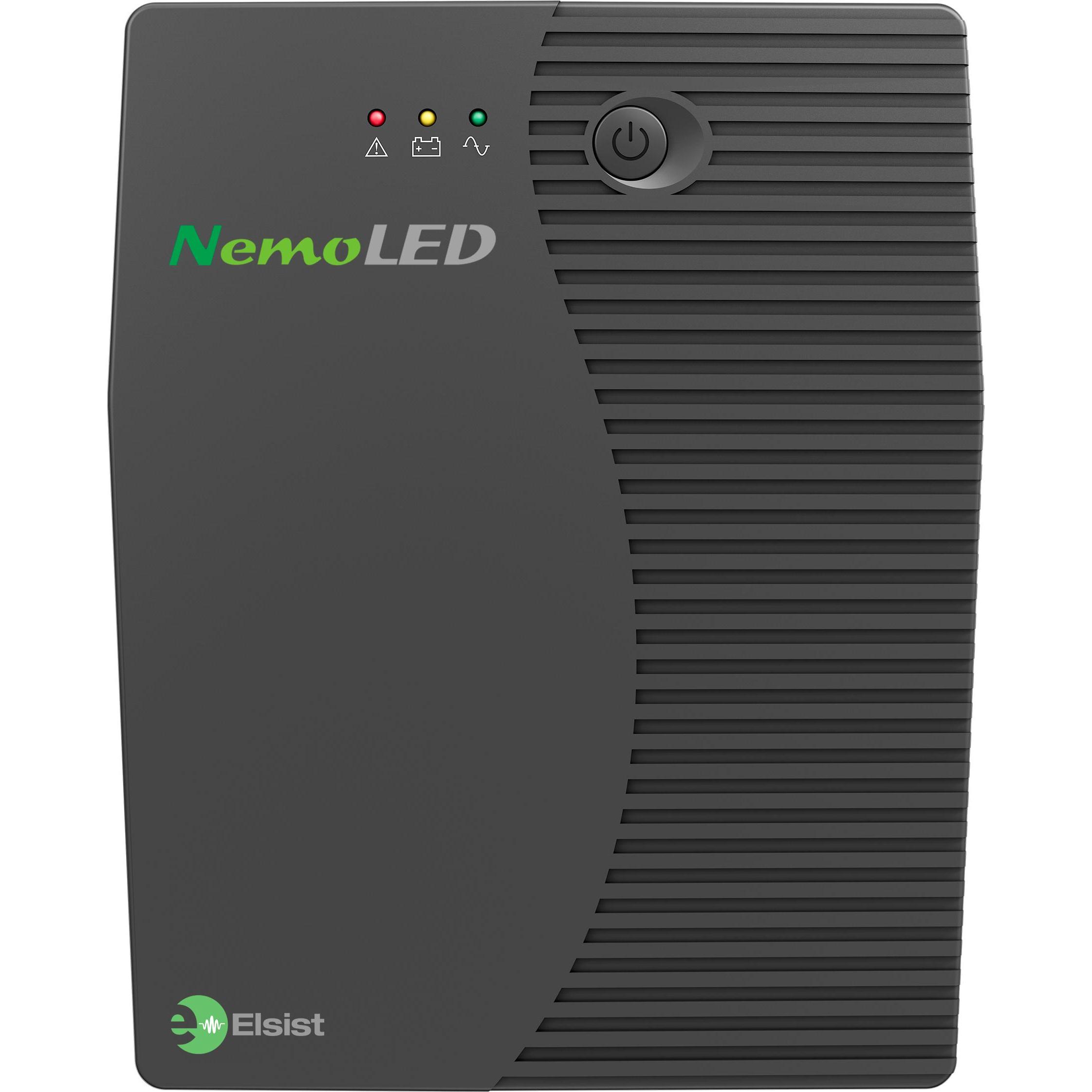 Elsist NEMOLED 80 Unterbrechungsfreie Stromversorgung 800VA 360W LED USV Schwarz Line Interactive 2 (0.80 VA, 360 W, Lin...