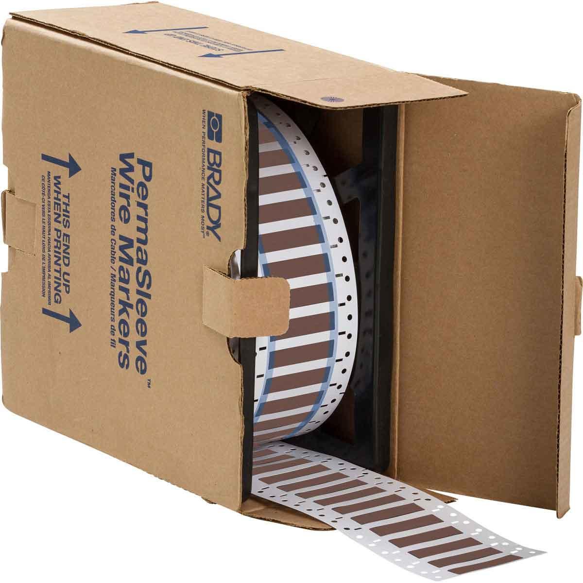 Brady, Etiketten, 3PS-250-2-BR-S, B-342, Permasleeve, wärmeschrumpfd. Polyolefin, Braun, 50,8 x 11,15mm, für K