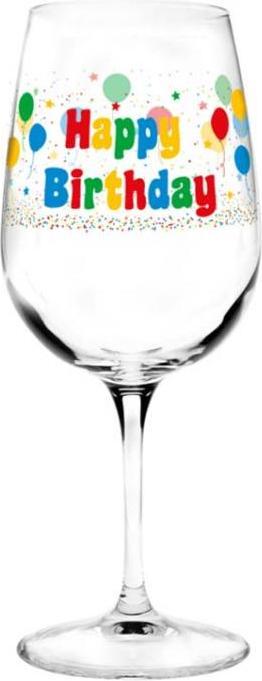 Actual product image Out of the blue Happy Birthday wine glass (50 cl, 1 Glasses, White wine glasses)