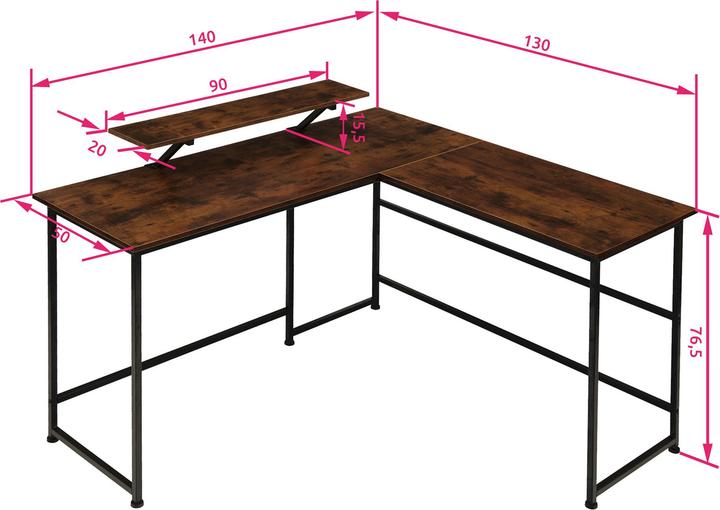 Immagine prodotto tectake Melrose (140 x 130 x 76.50 cm)