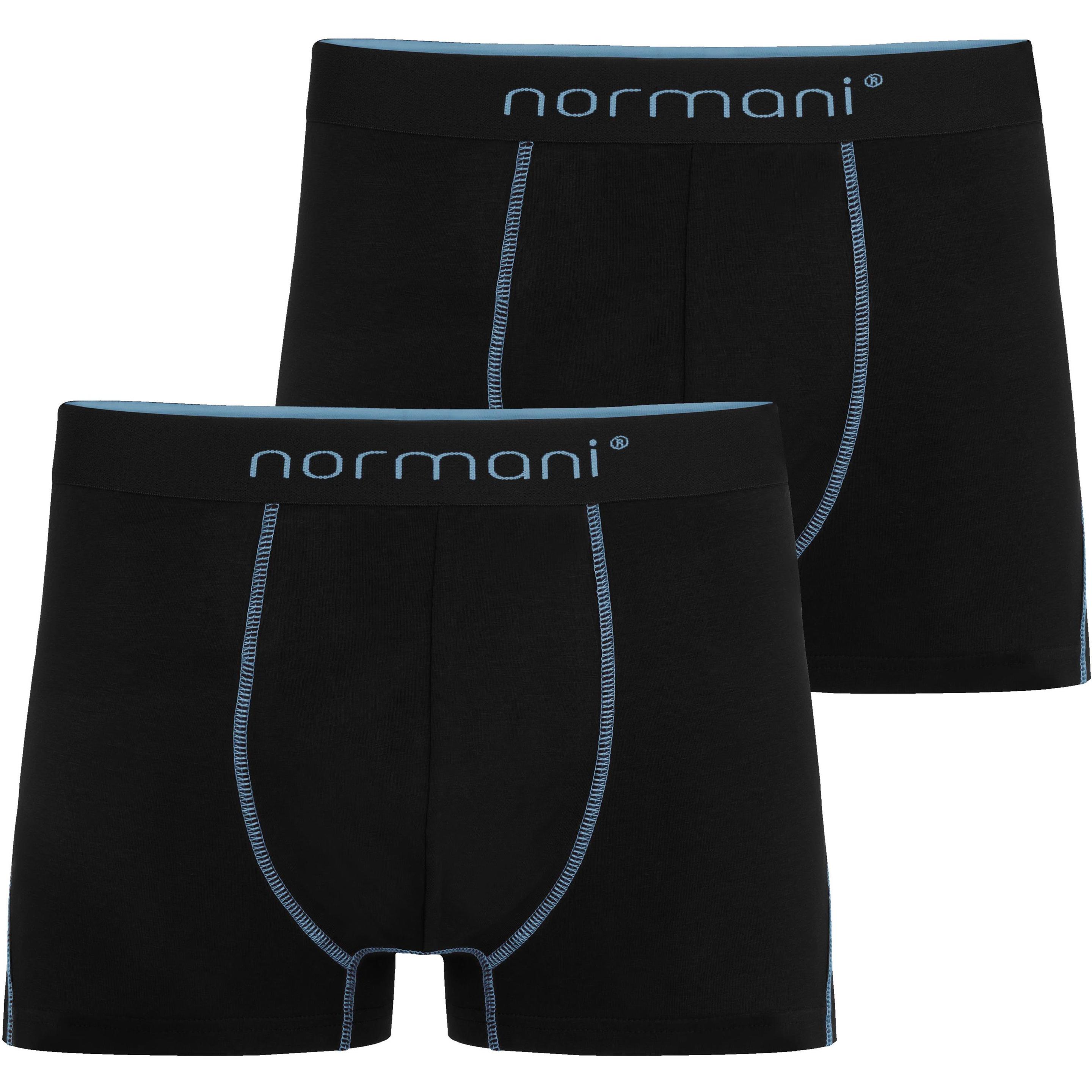 Normani, Herren, Unterhosen, 2 Herren Boxershorts Stanley, Blau, (M, 2er Pack)