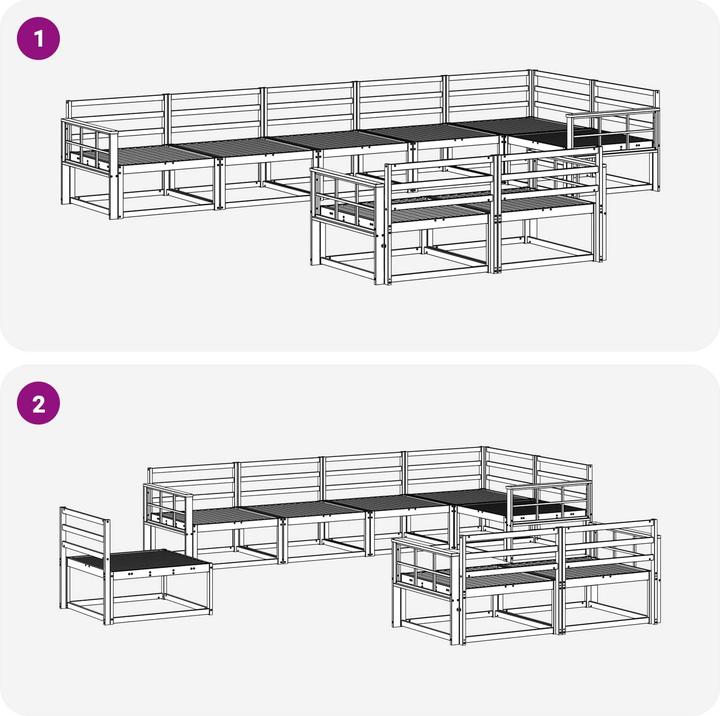 Produktbild vidaXL Outdoor-Sofa