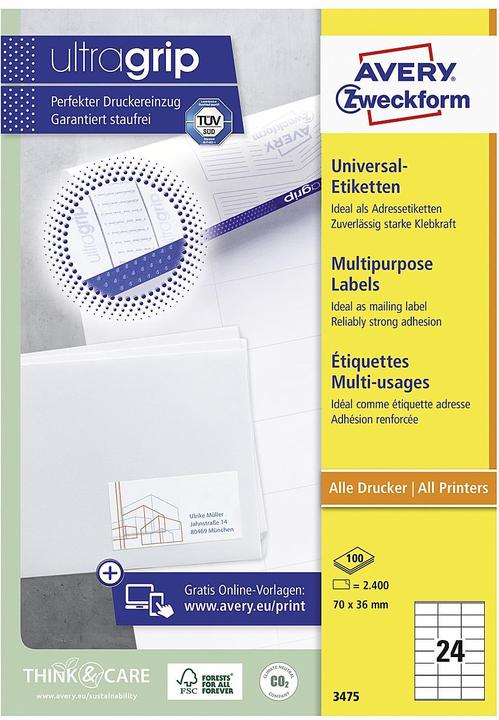 Image du produit Avery Étiquettes universelles