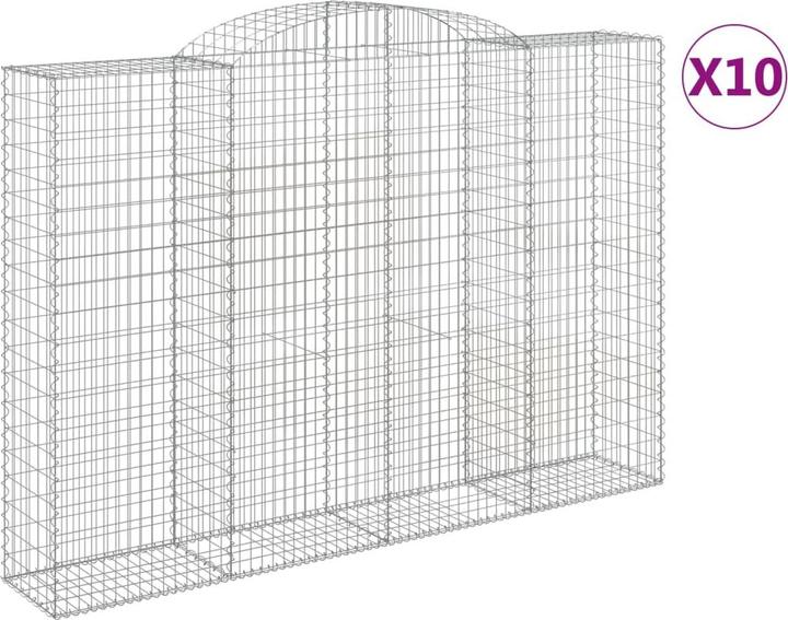 Produktbild VidaXL Gabionen mit Hochbogen 10 Stk 300x50x200/220cm Verzinktes Eisen