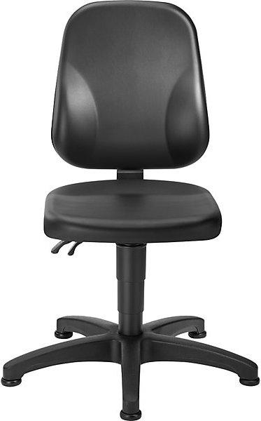 Image du produit eurokraft basic Siège d'atelier, similicuir, avec patins, 440 - 620 mm.