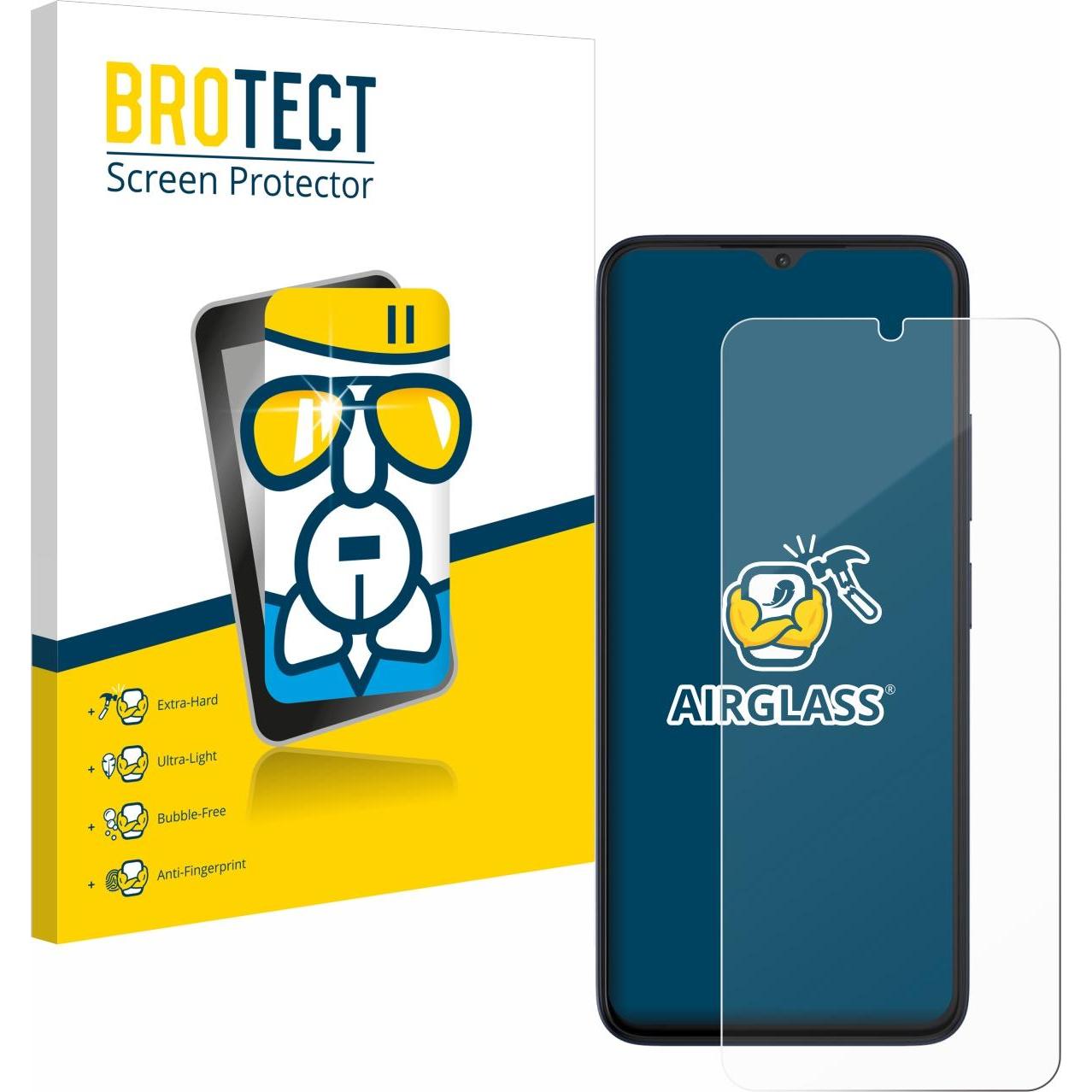 BROTECT AirGlass Panzerglasfolie (1 Stück, Wiko T20), Smartphone Schutzfolie, Transparent