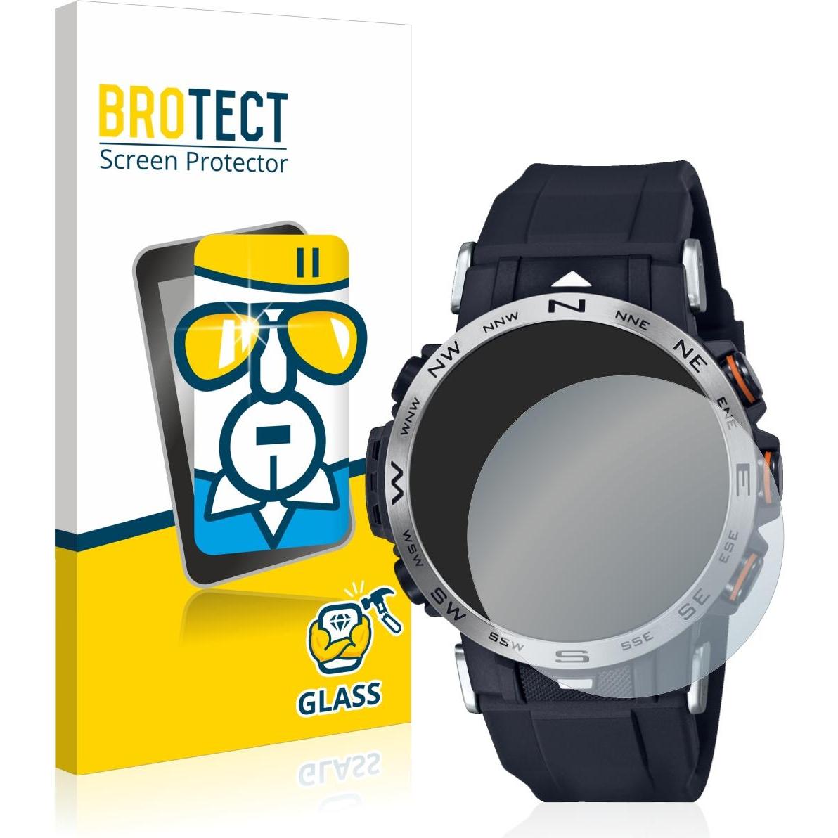 BROTECT Panzerglas Hartglas Displayschutz, Smartwatch Schutzfolie, Transparent