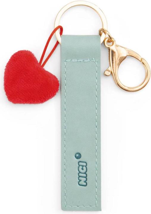Produktbild Magni NICI Schlüsselanhänger Alles Liebe Kunstlederband mit Herz türkis 10cm