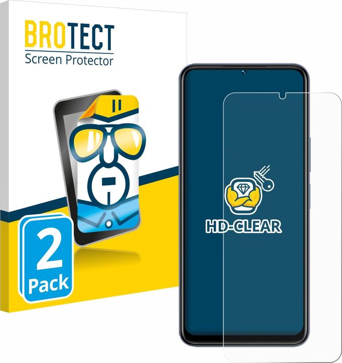 Produktbild BROTECT Schutzfolie Displayschutz Displayschutzfolie Folie Klar Transparent (2 Stück, Vivo Y35)