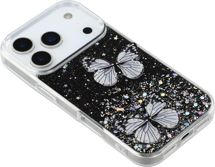 Actual product image Cover-Discount iPhone 17 Pro Max - Glitzer Hülle Schmetterlinge (Apple iPhone 17 Pro Max)