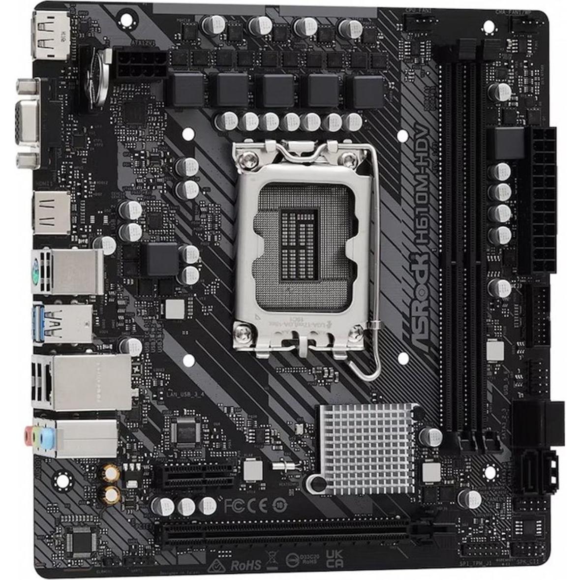 Thumbnail - AsRock H610M-HDV (LGA 1700, Intel H610, mATX), Mainboard