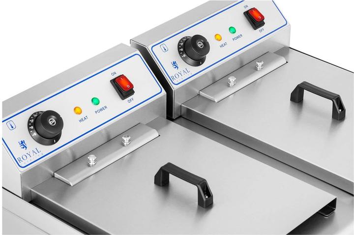 Image du produit Royal Catering Friteuse électrique — 2 x 16 litres — 400 V