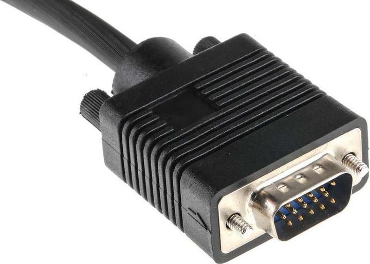Actual product image RS PRO VGA cable A VGA / plug B VGA / plug, 7m PVC black (0.28 m)