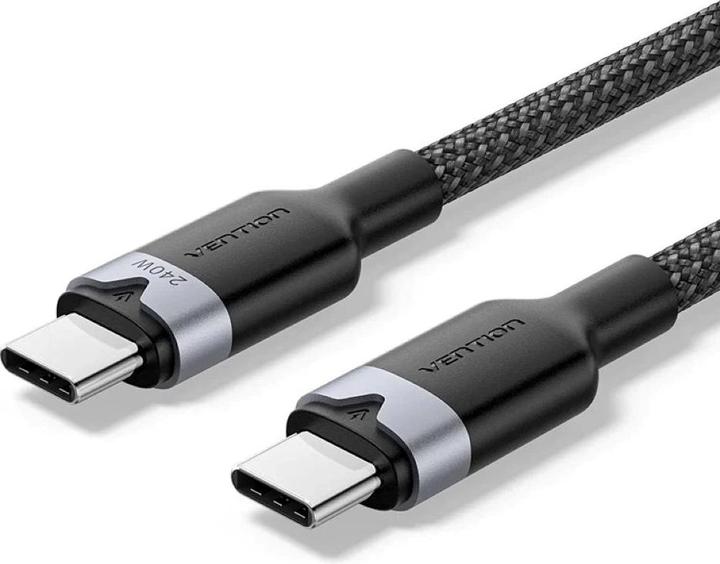Immagine prodotto Vention Kabel USB-C do USB-C 2.0 PD 3.1 5A 240W 2m czarny (2 m, USB 2.0, 240 W)