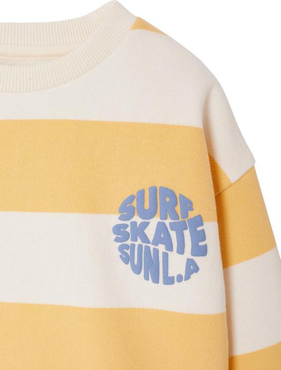 Produktbild Vertbaudet Sweatshirt mit Streifen und Print Jungen, Recycling-Polyester (152)