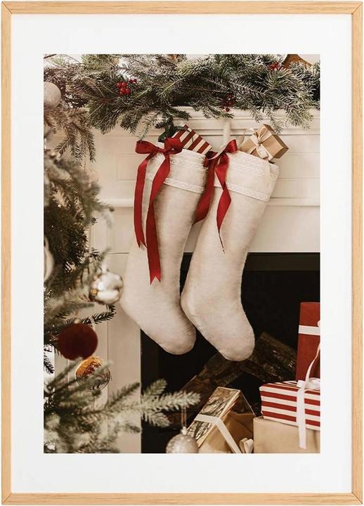 Wallxpert Weihnachtsbild Weihnachtssocken