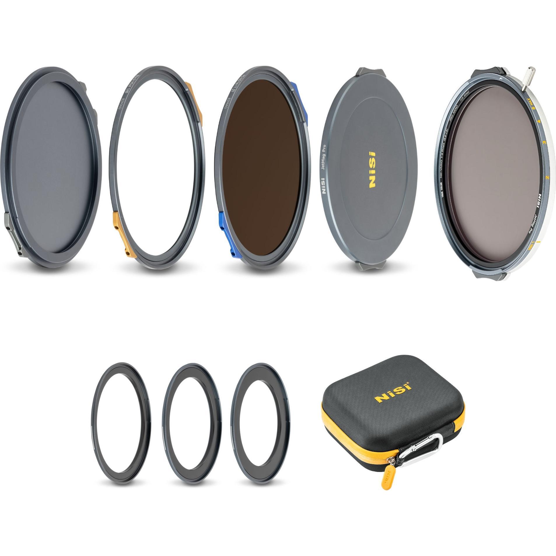 Nisi JetMag 1-9 stops VND Mist Creator Kit 95MAG (95 mm, Filtri grigi), Filtro fotografico, Nero