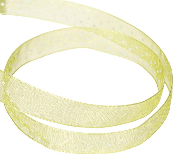 Produktbild Mabella Satinband Grün mit weissen Punkten (20x)