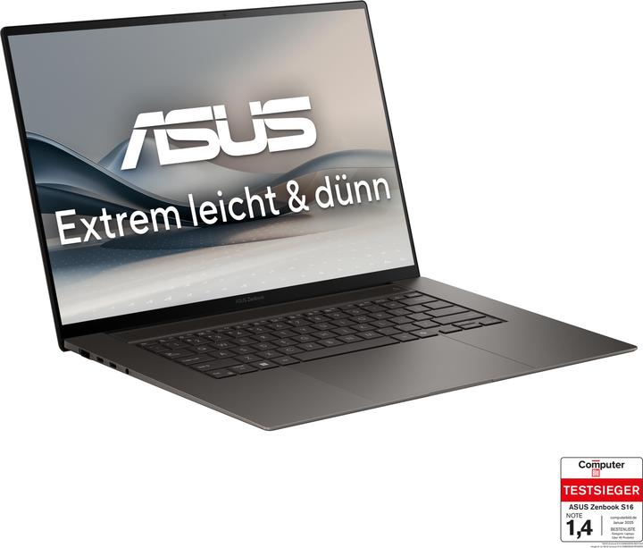 Produktbild ASUS Zenbook S 16 (16", 1000 GB, 32 GB, DE, AMD Ryzen AI 9 HX 370)