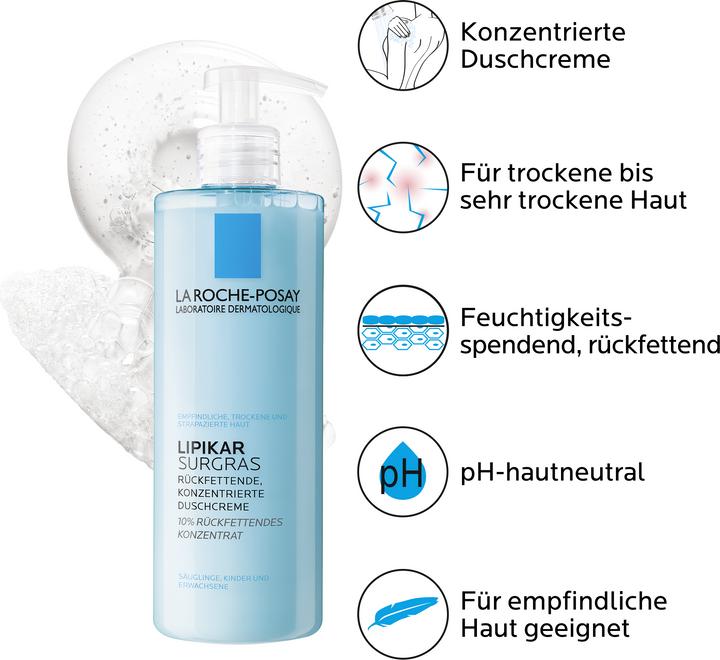 Image du produit La Roche Posay Lipikar Surgras Crème de Douche (400 ml)