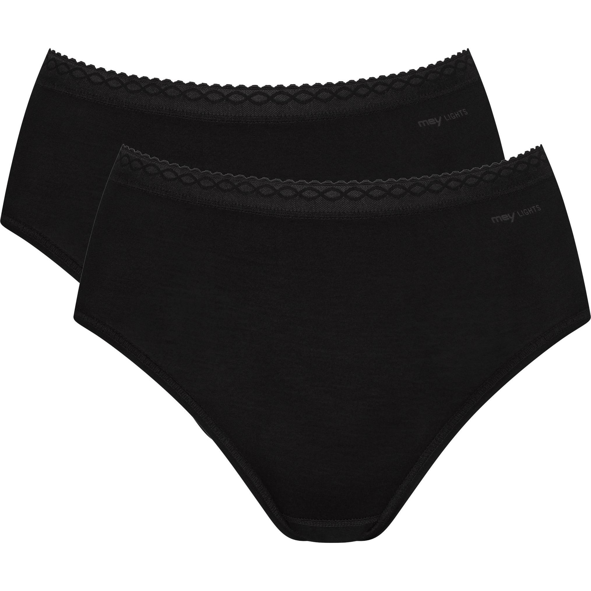 Mey, Damen, Unterhosen, 2er Pack Lights Hüftslip, Schwarz, (40, 2er Pack)