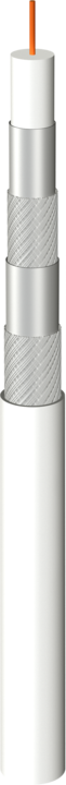 Produktbild Megasat 100148 Koaxialkabel 50 m F Weiss (110 dB, Antennenkabel)