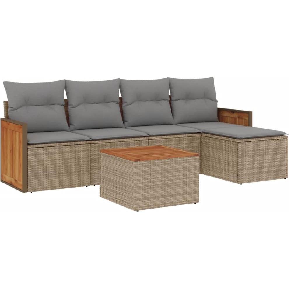VidaXL, Gartenlounge, 10-tlg. Garten-Lounge-Set mit Kissen