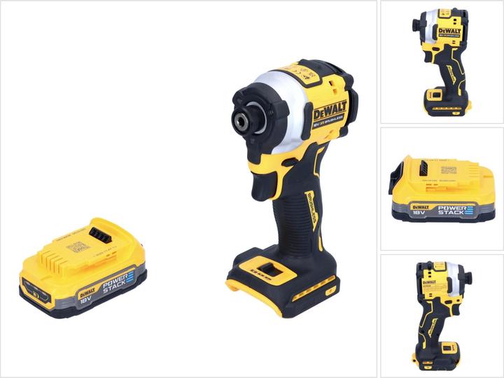 Produktbild DeWalt DCF 850 N Akku Schlagschrauber 18 V 205 Nm 1/4" Brushless + 1x Akku 1,7 Ah - ohne LadegerÃ¤t (Akkubetrieb)