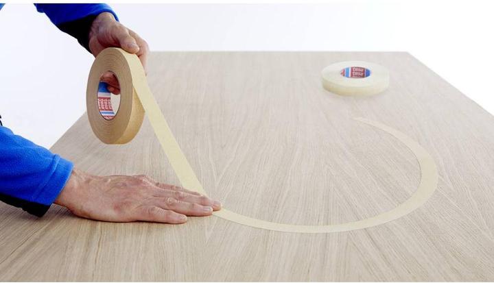 Actual product image tesa tesakrepp 4319 for curves 04319-00007-00 Crepe tape tesakrepp® Light brown (L (15 mm)