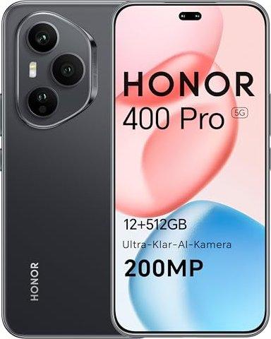 Immagine prodotto Honor 400 Pro 5G Dual Sim 12GB RAM 512GB - Black (512 GB, Nero, 6.70", SIM + eSIM, 5G)