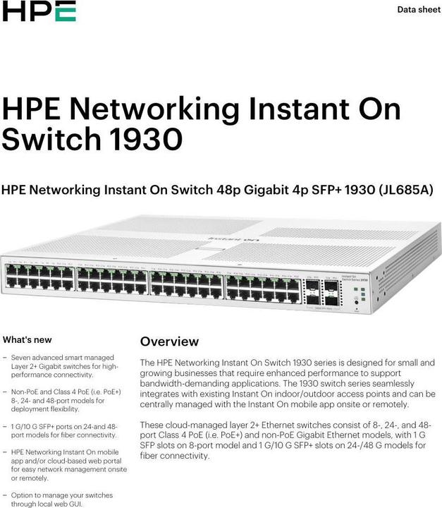 Image du produit HPE JL685A (52 ports)