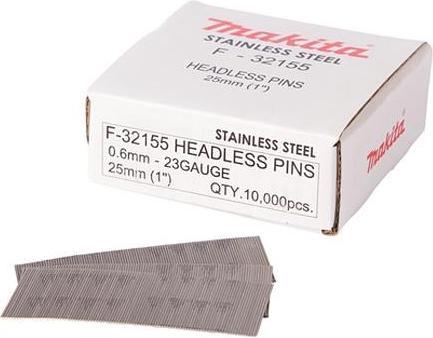 Produktbild Makita F-32155 Bolzen 0,6X25MM, INOX P25S, 10.000 Stk.